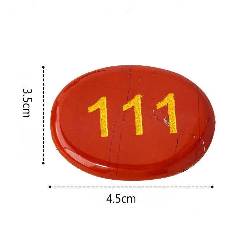 Wear FengShui Angel Numbers White Crystal Red Jasper Pink Crystal Green Aventurine Meditation Palm Stone