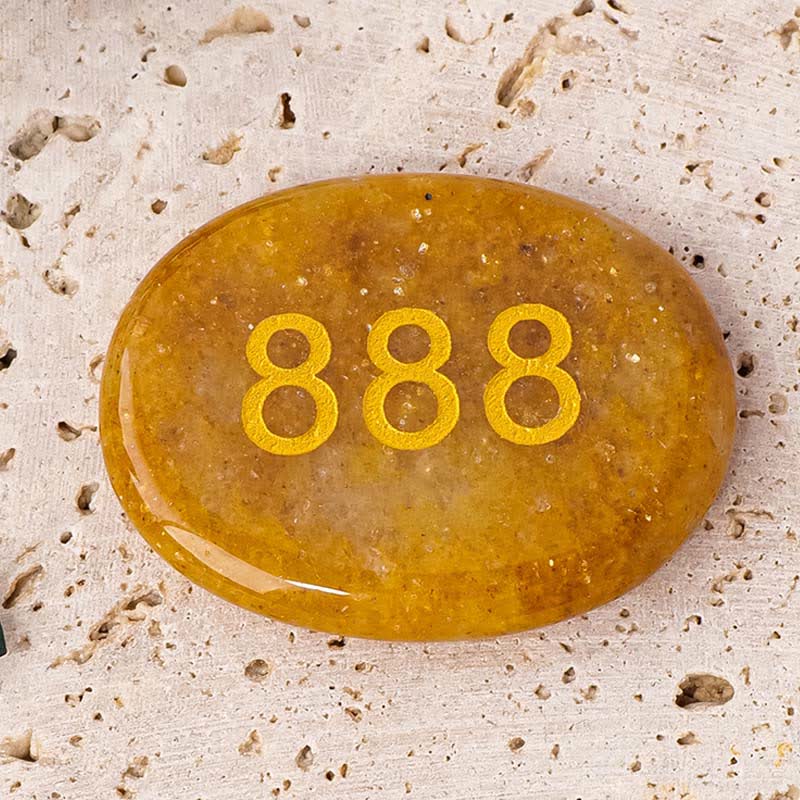Wear FengShui Angel Numbers White Crystal Red Jasper Pink Crystal Green Aventurine Meditation Palm Stone