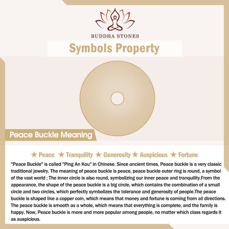 Wear FengShui Lotus Peace Buckle Peace Necklace Pendant