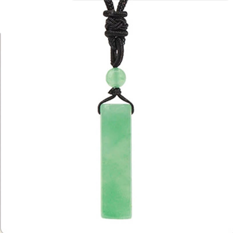Wear FengShui Various Crystal Rose Quartz Green Aventurine Amethyst Cylinder Healing Necklace Pendant