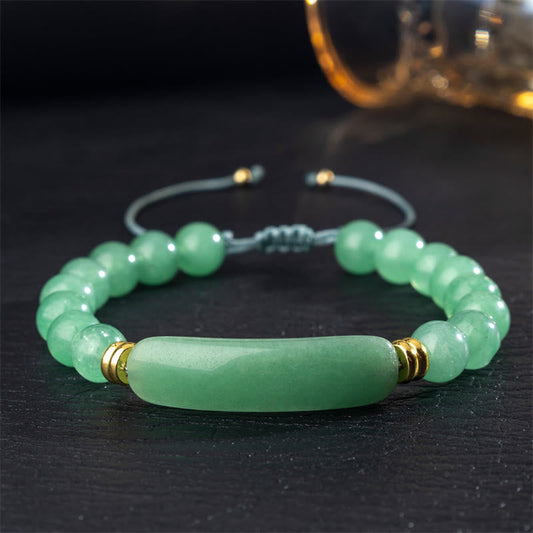 Wear FengShui Amethyst Green Aventurine Tiger Eye Strawberry Quartz Positive Transformation Bracelet