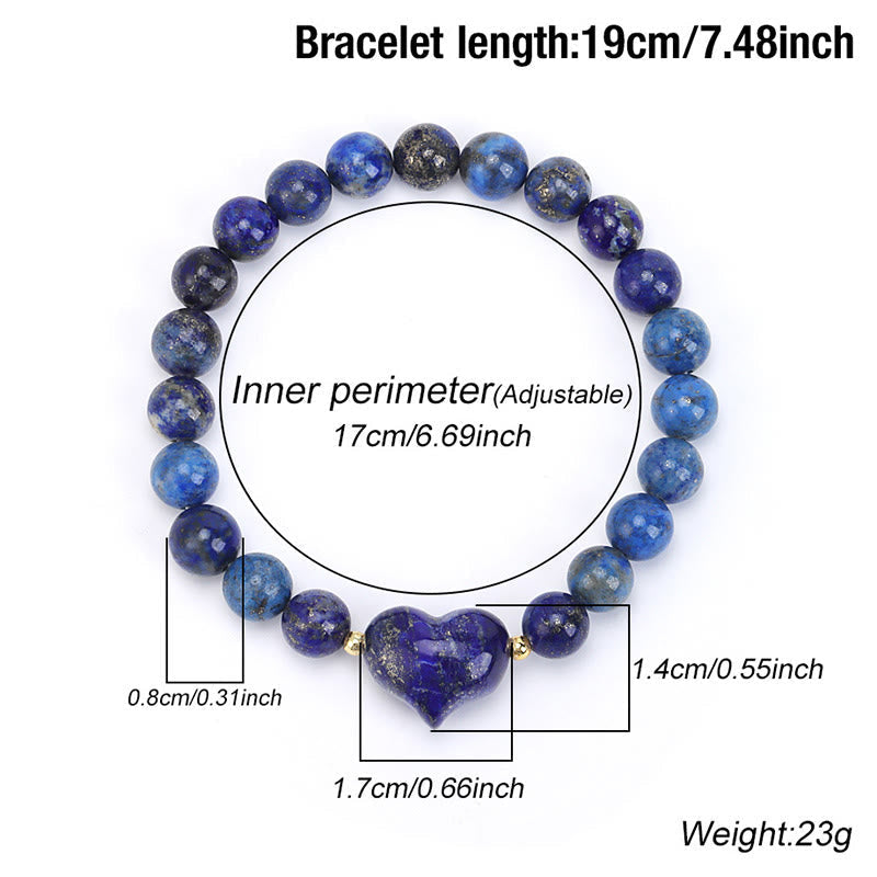 Wear FengShui Natural Amethyst Green Aventurine Tiger Eye Strawberry Quartz Love Heart Spiritual Bracelet