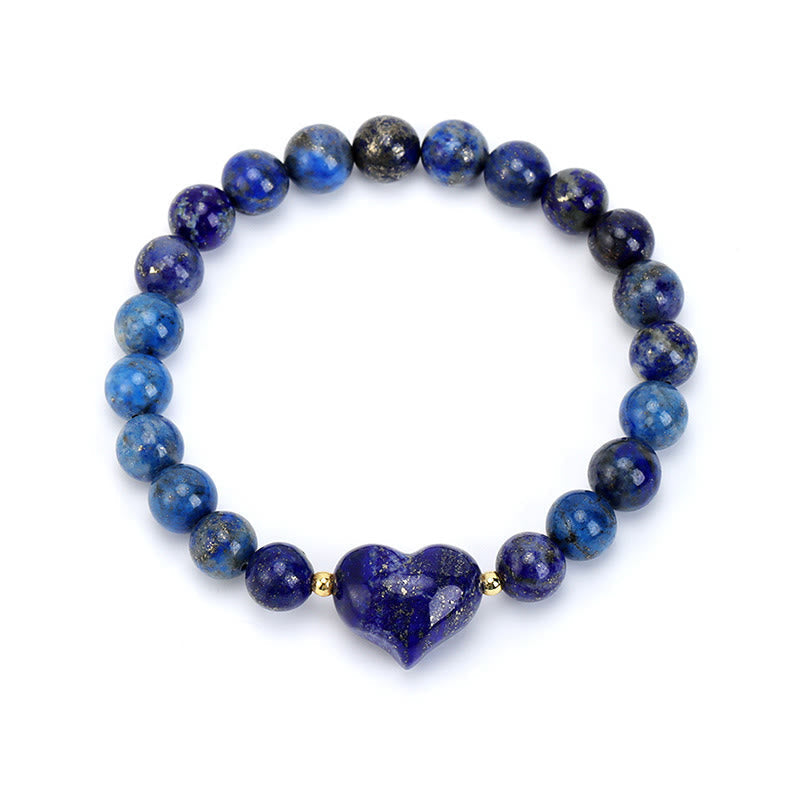 Wear FengShui Natural Amethyst Green Aventurine Tiger Eye Strawberry Quartz Love Heart Spiritual Bracelet