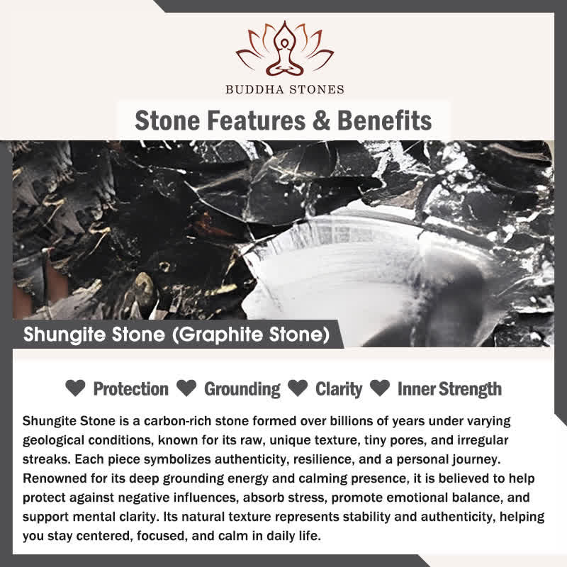 Wear FengShui Moon Star Round Design Authentic Shungite Stone Protection Necklace Pendant