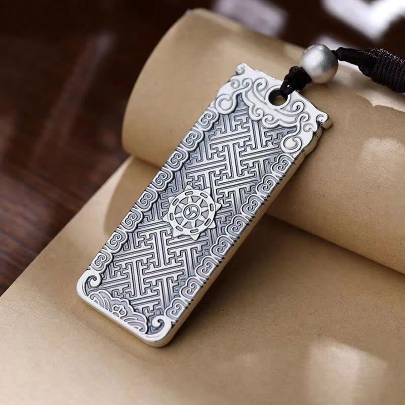 Wear FengShui Copper Namo Amitabha Om Mani Padme Hum Rope Wisdom Necklace Pendant
