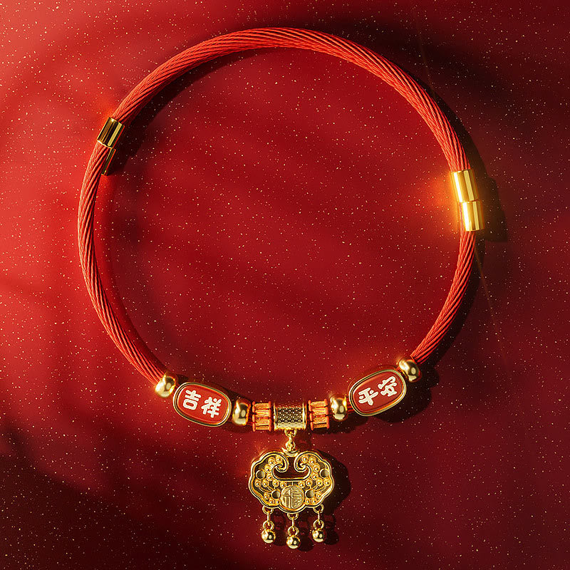 Wear FengShui Red String Bead Fu Character Luck Adjustable Cats Dogs Pet Collar
