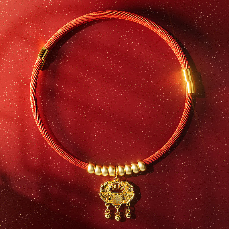 Wear FengShui Red String Bead Fu Character Luck Adjustable Cats Dogs Pet Collar