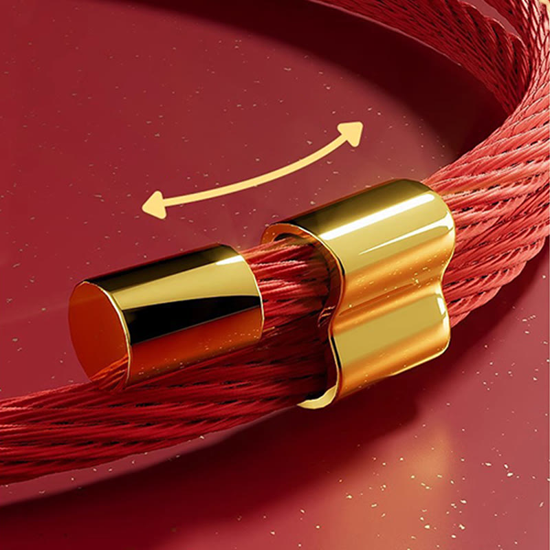 Wear FengShui Red String Bead Fu Character Luck Adjustable Cats Dogs Pet Collar