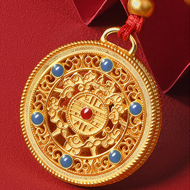 Wear FengShui Red String Bead Compass Gourd Protection Adjustable Cats Dogs Pet Collar