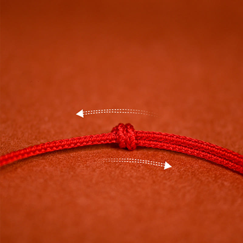 Wear FengShui Red String Plaited Jade Protection Adjustable Cats Dogs Pet Collar