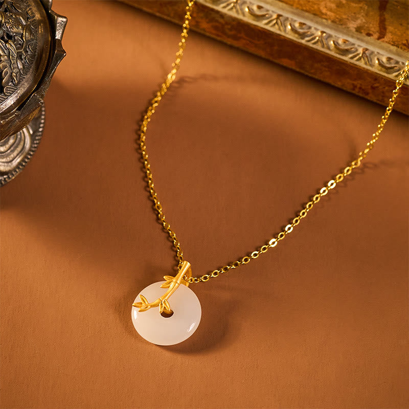 Wear FengShui Bamboo Peace Buckle Auspicious Necklace Pendant