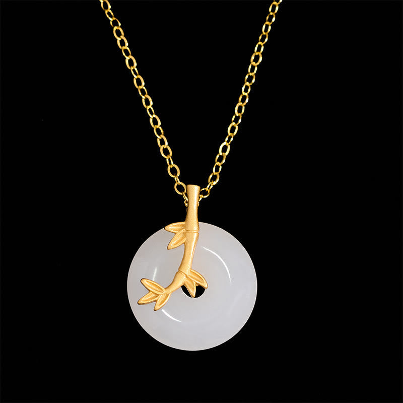 Wear FengShui Bamboo Peace Buckle Auspicious Necklace Pendant