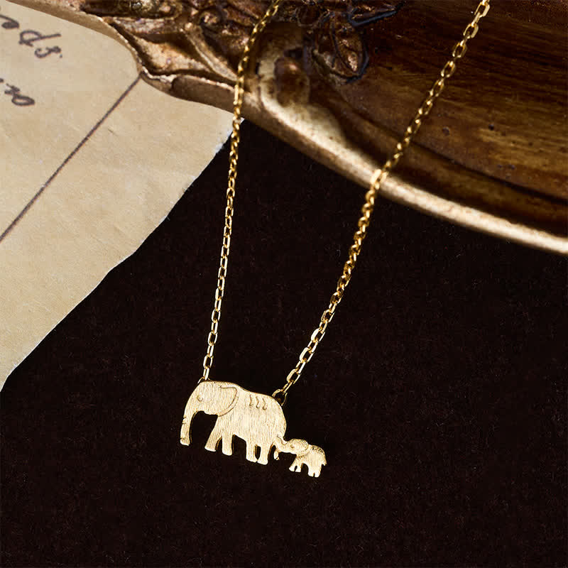 Wear FengShui "FOR DEAREST MOTHER" Elephant 925 Sterling Silver Necklace Pendants Includes Gift Message Card