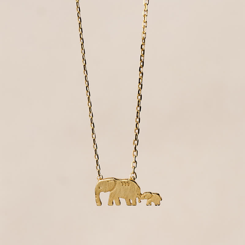 Wear FengShui "FOR DEAREST MOTHER" Elephant 925 Sterling Silver Necklace Pendants Includes Gift Message Card
