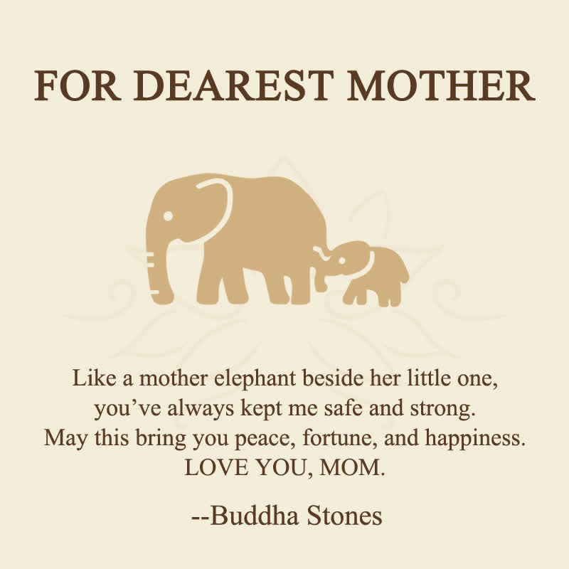 Wear FengShui "FOR DEAREST MOTHER" Elephant 925 Sterling Silver Necklace Pendants Includes Gift Message Card