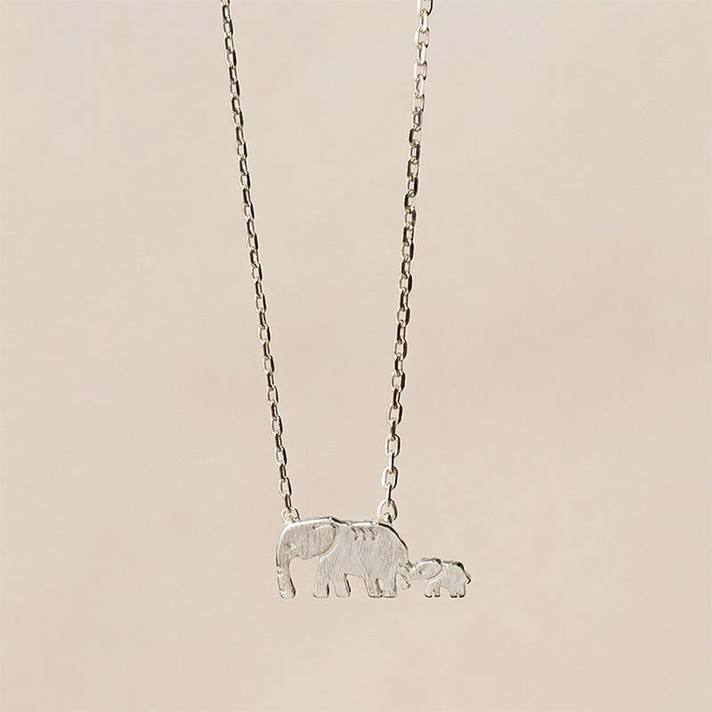 Wear FengShui "FOR DEAREST MOTHER" Elephant 925 Sterling Silver Necklace Pendants Includes Gift Message Card