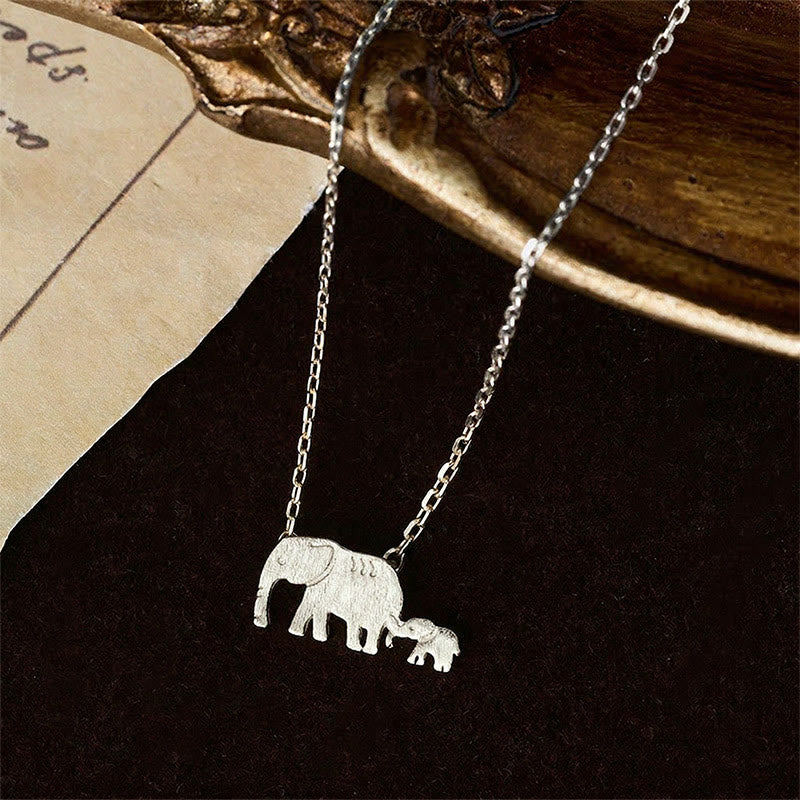 Wear FengShui "FOR DEAREST MOTHER" Elephant 925 Sterling Silver Necklace Pendants Includes Gift Message Card