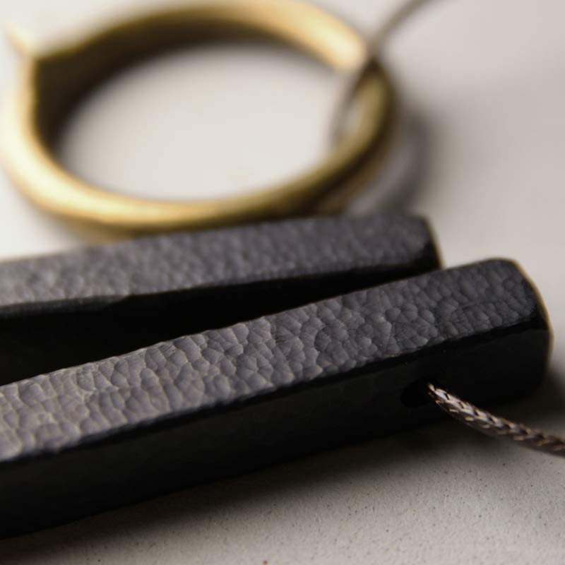 Wear FengShui Zen Circle Ebony Wood Enlightenment Necklace Pendant