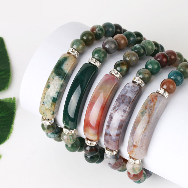 Wear FengShui Natural Quartz Love Heart Healing Beads Bracelet