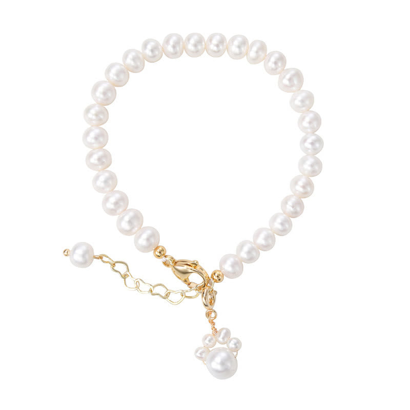 Wear FengShui Pearl Cat Paw Healing Chain Bracelet