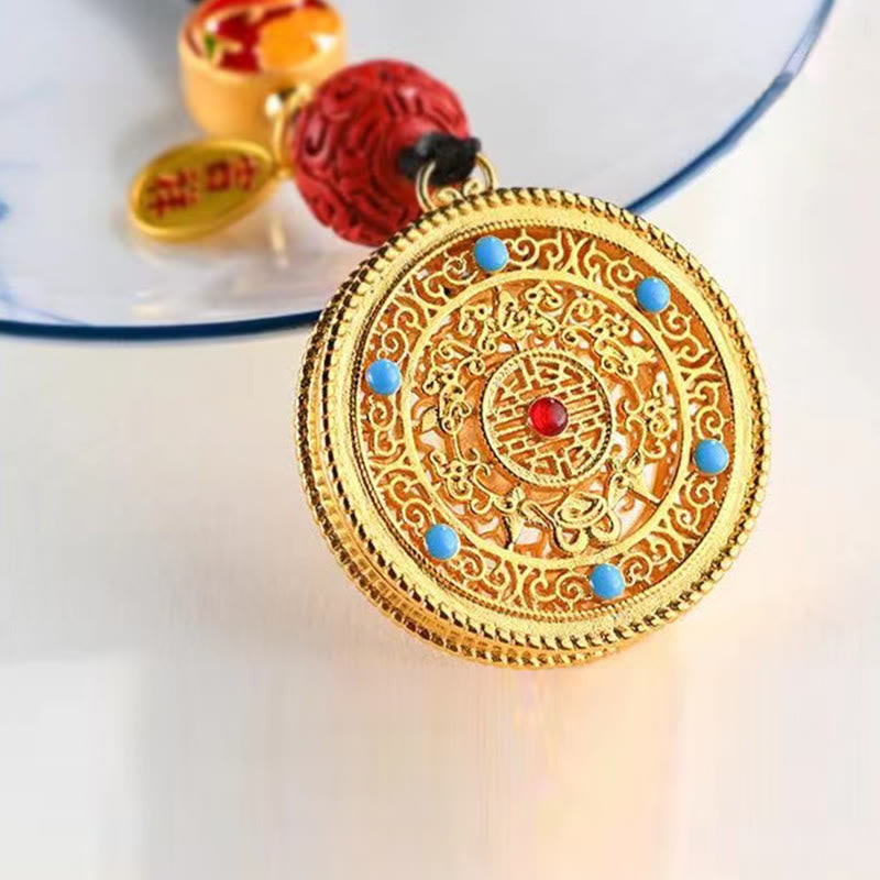 Wear FengShui Fu Character Blessing Ruyi Charm Key Chain
