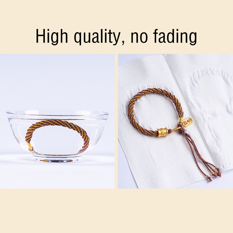Wear FengShui Handmade Multicolored Tibetan Om Mani Padme Hum Ruyi Auspicious Charm Braided Bracelet