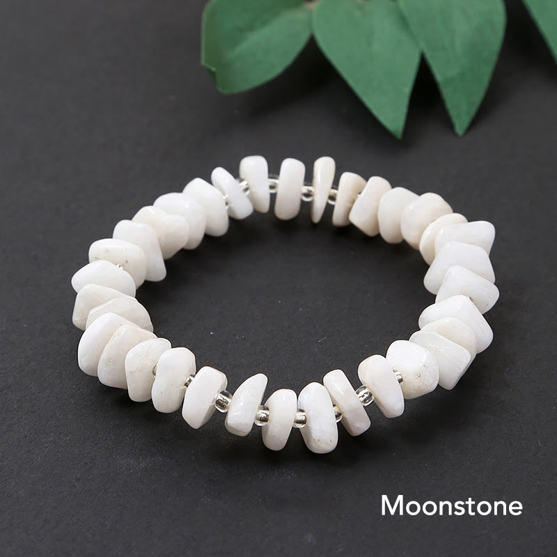 Wear FengShui Natural Irregular Shape Stone Crystal Meditation Balance Bracelet
