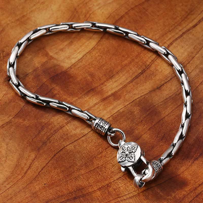 Wear FengShui Tibetan Double Dorje Om Mani Padme Hum Buddha Swastika Vajra Strength Bracelet