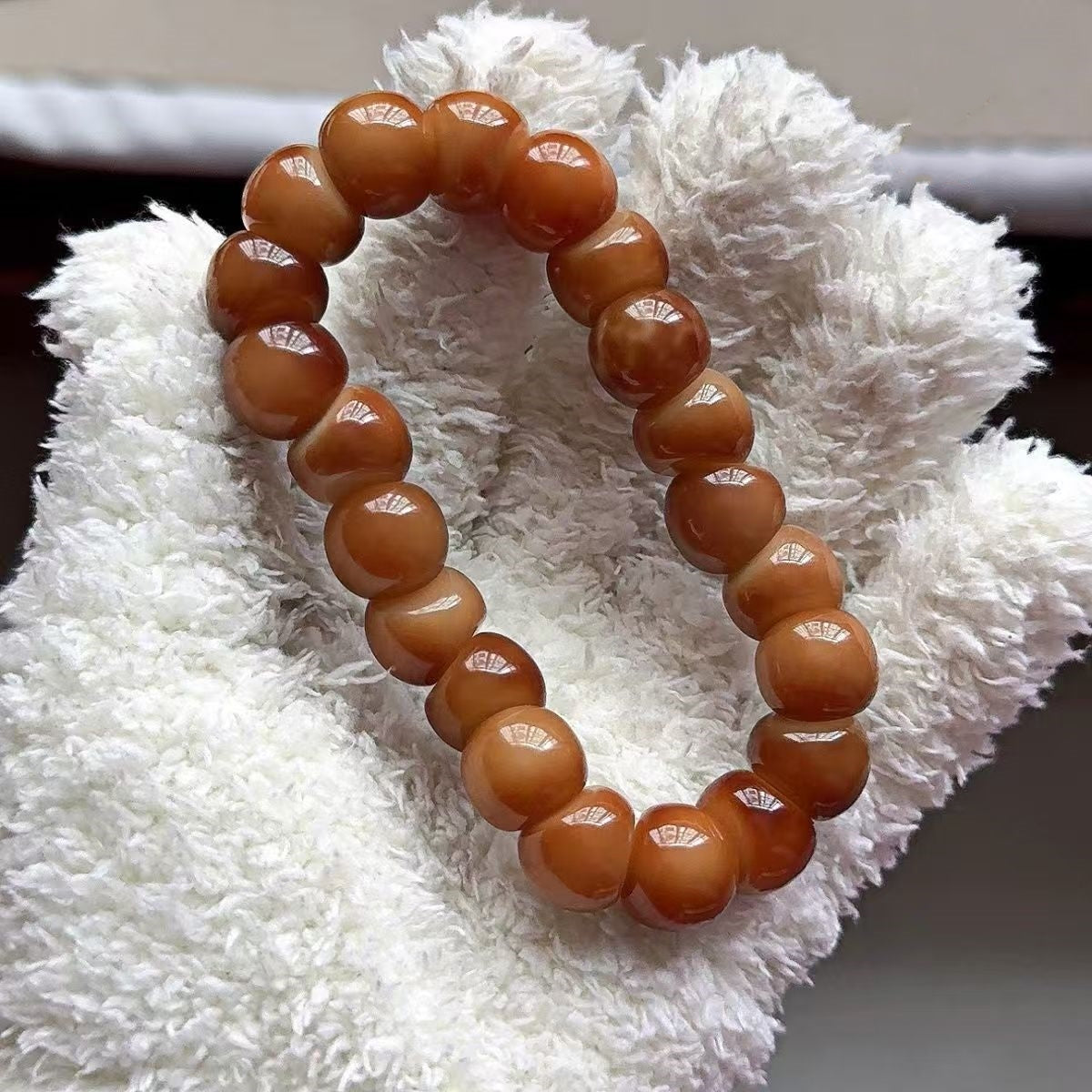 New Colorful Garlic Beads Bodhi Bracelet – Unique Marble Pattern Design 14mm