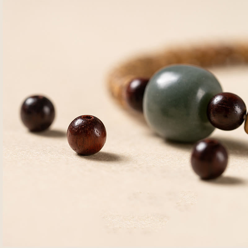 Wear FengShui Bodhi Seed Small Leaf Red Sandalwood Wisdom Bracelet