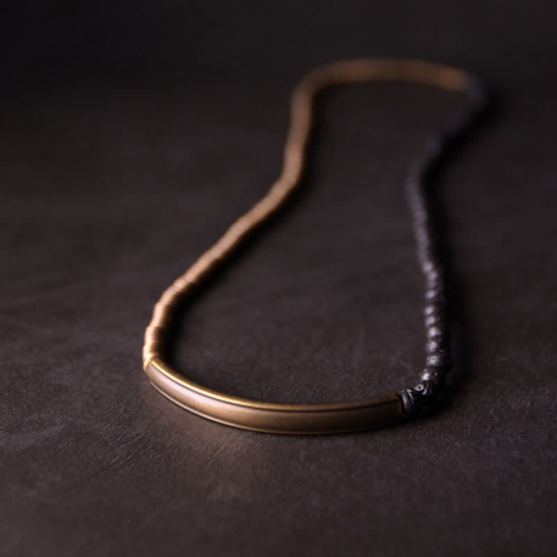 Wear FengShui Vintage Lava Rock Copper Support Bracelet