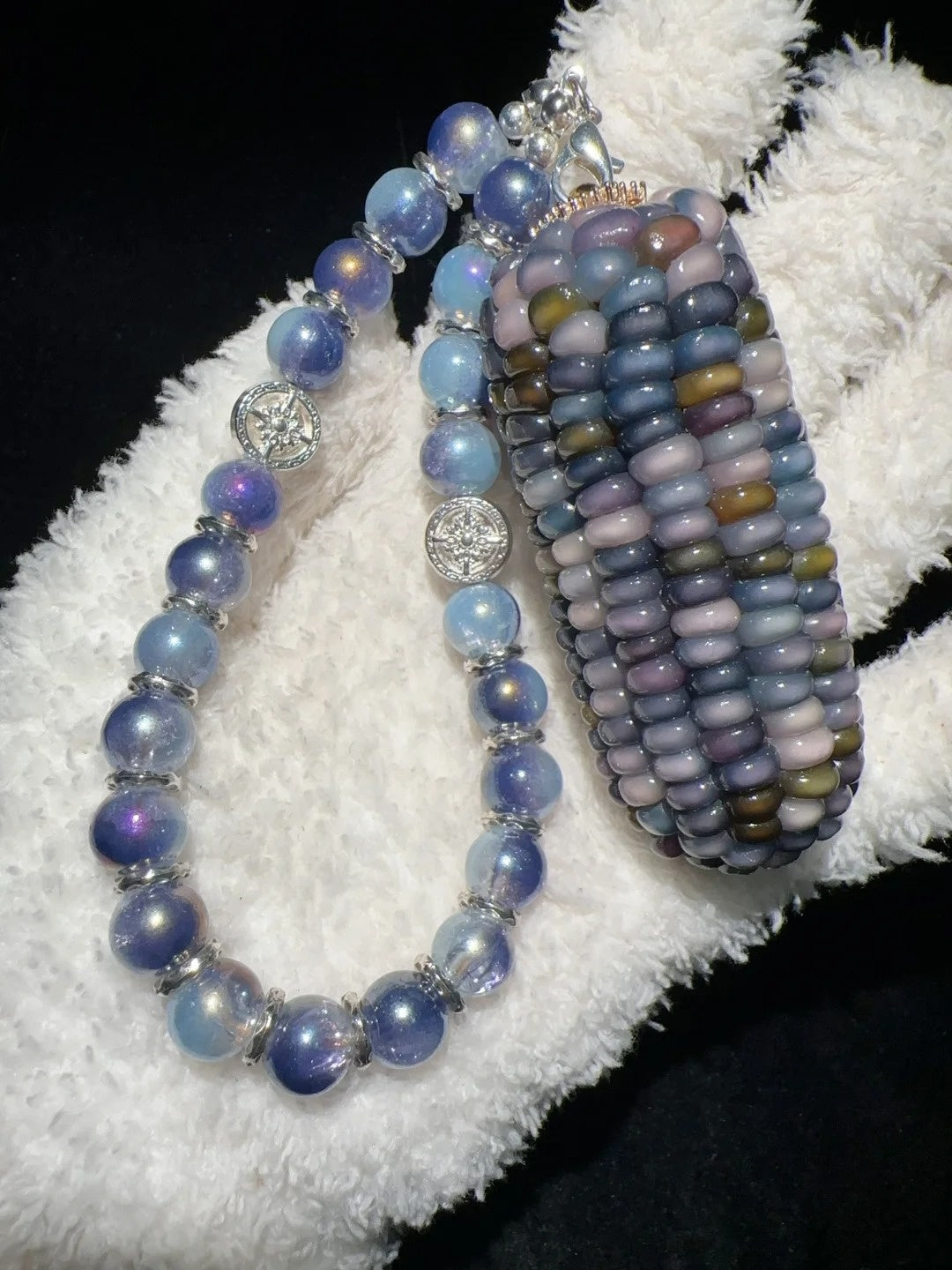 Butterfly Pea Flower Blue Clear Natural Corn Charms for Fidgeting