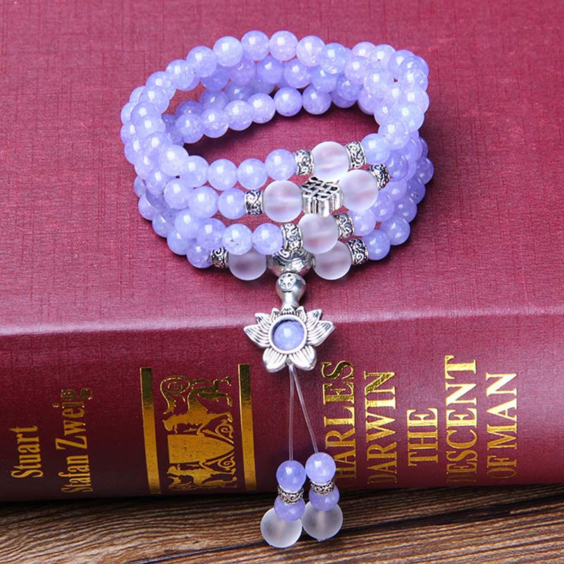Wear FengShui Purple Jasper Bead Strength Bracelet Mala
