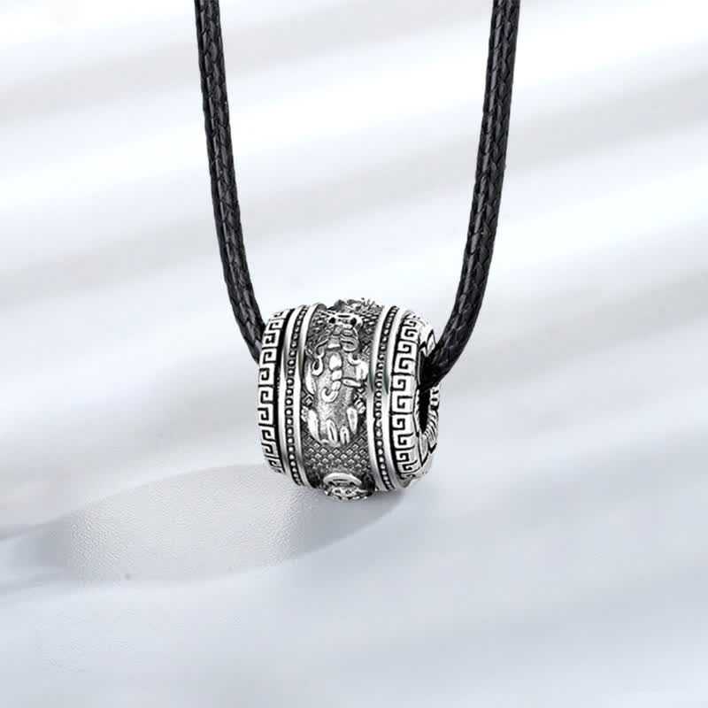 Wear FengShui PiXiu Luck Wealth Rotatable Necklace Pendant