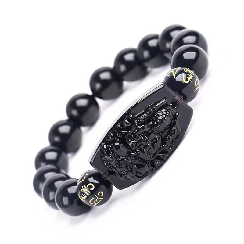 Wear FengShui Chinese Zodiac Obsidian Protection Bracelet