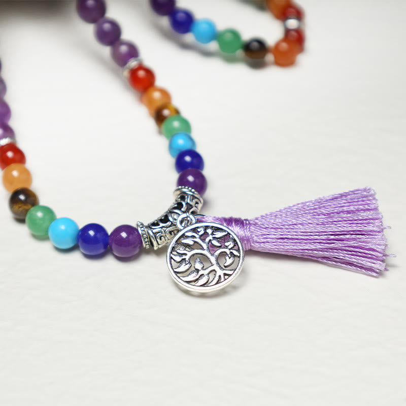 Wear FengShui Healing Crystal Mala Prayer Beads 108 Meditation Healing Multilayer Bracelet Necklace
