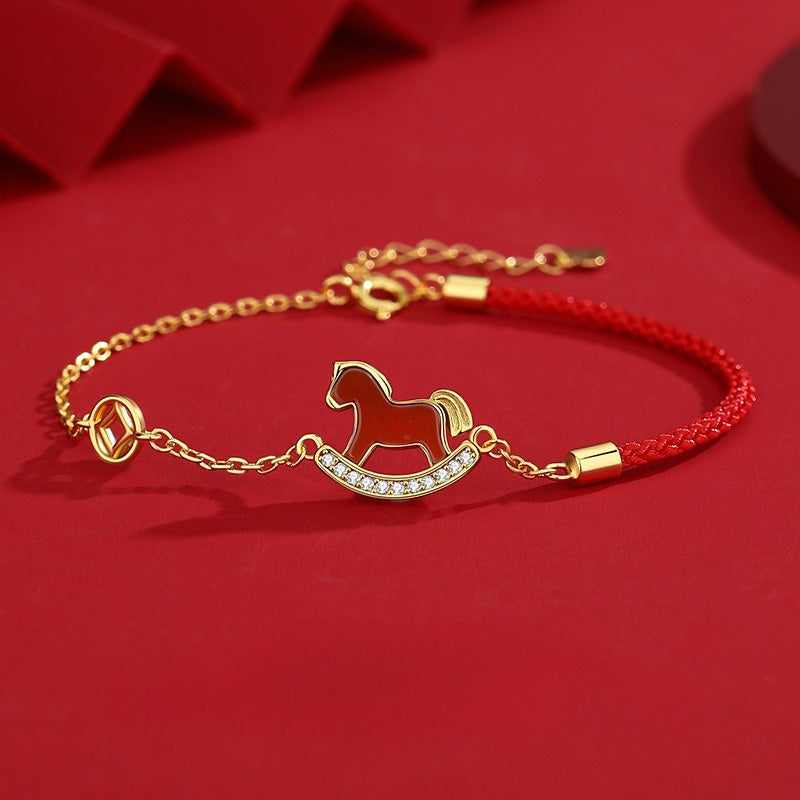 Year of the Horse Lucky Jewelry Collection – Necklace, Bracelet, Wristband & Earrings