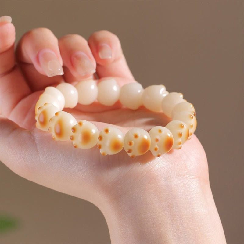 Wear FengShui Cute Cat Paw Claw Bodhi Seed Peace Bracelet