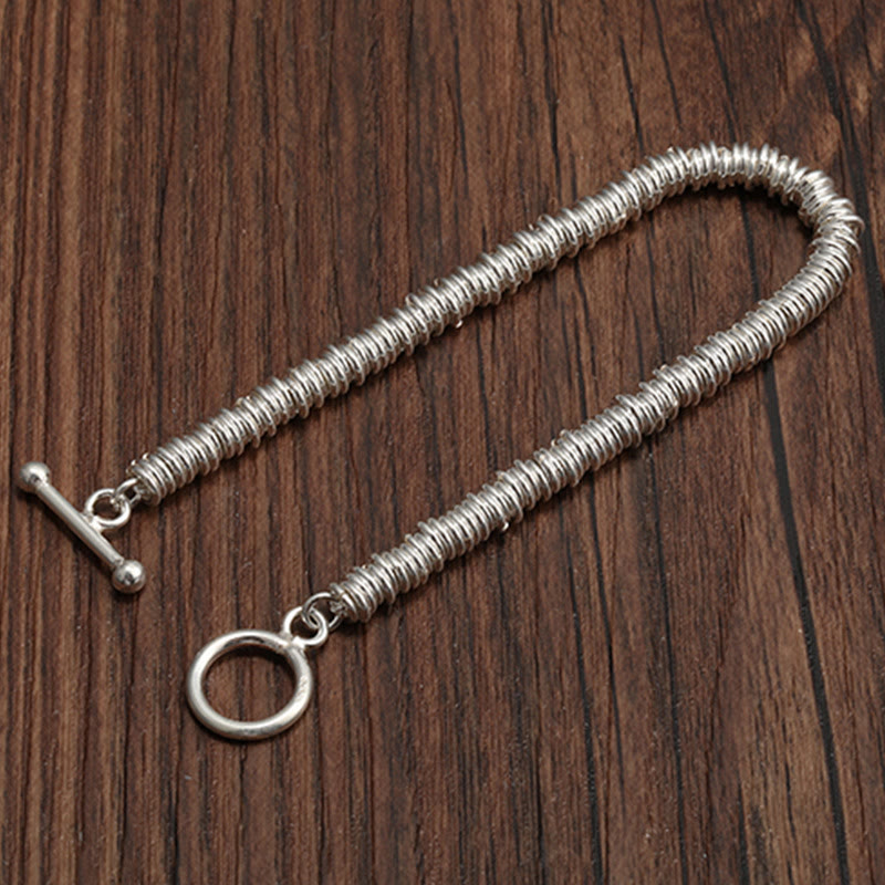 Wear FengShui Simple Circle Pattern Design Luck Chain Bracelet