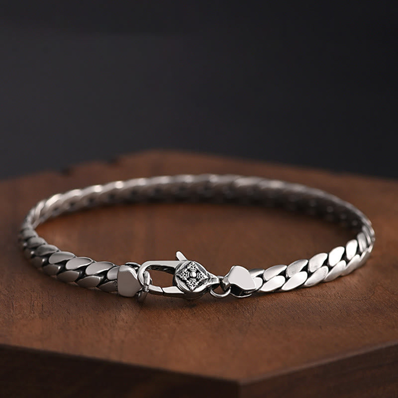 Wear FengShui Double Dorje Vajra Strength Punk Copper Chain Bracelet Necklace