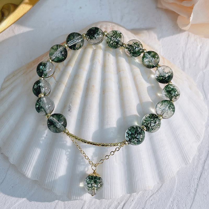 Wear FengShui Green Phantom Crystal Confidence Charm Bracelet