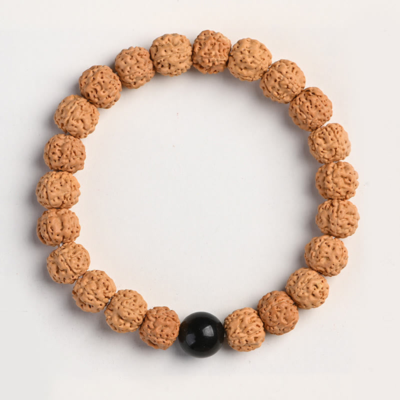 Wear FengShui Tibet Rudraksha Bodhi Seed Wealth Auspiciousness Bracelet