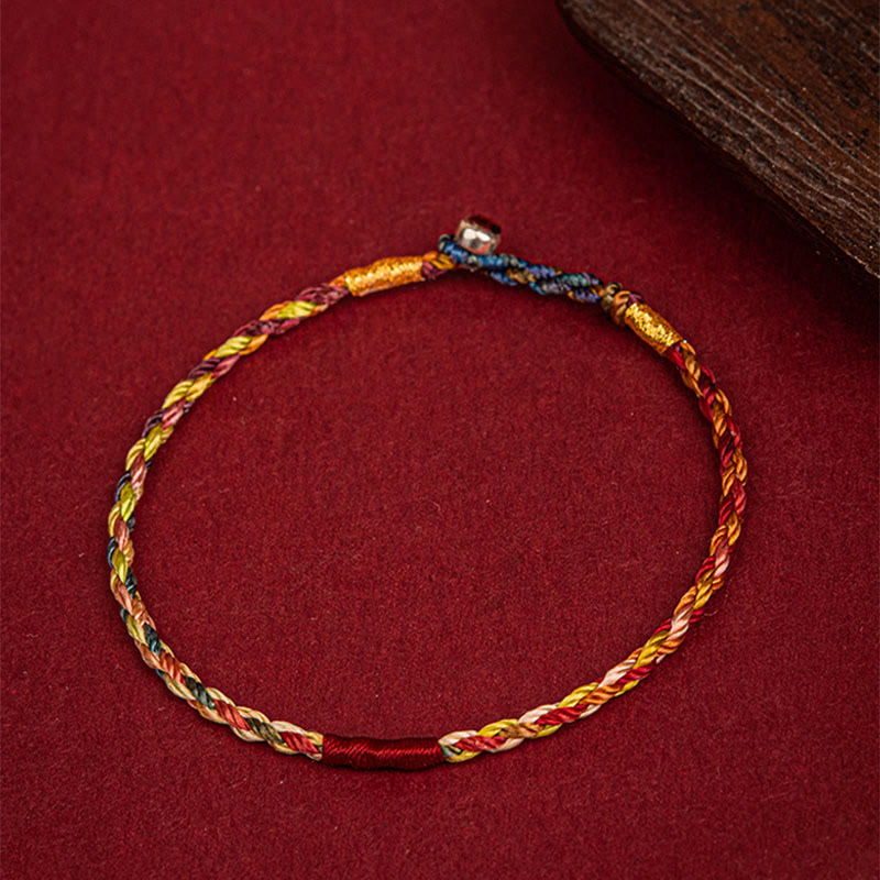 Wear FengShui Handmade Five Color Thread Luck Couple Child Adult Bracelet