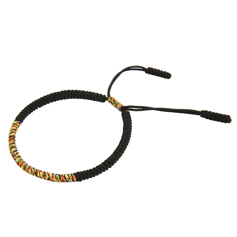 Wear FengShui Tibetan Handmade Multicolor King Kong Knot Luck Strength Braided Bracelet