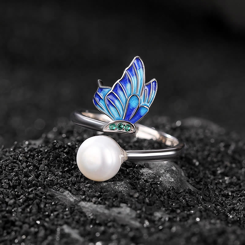 Wear FengShui 925 Sterling Silver Pearl Butterfly Healing Necklace Pendant Earrings Ring