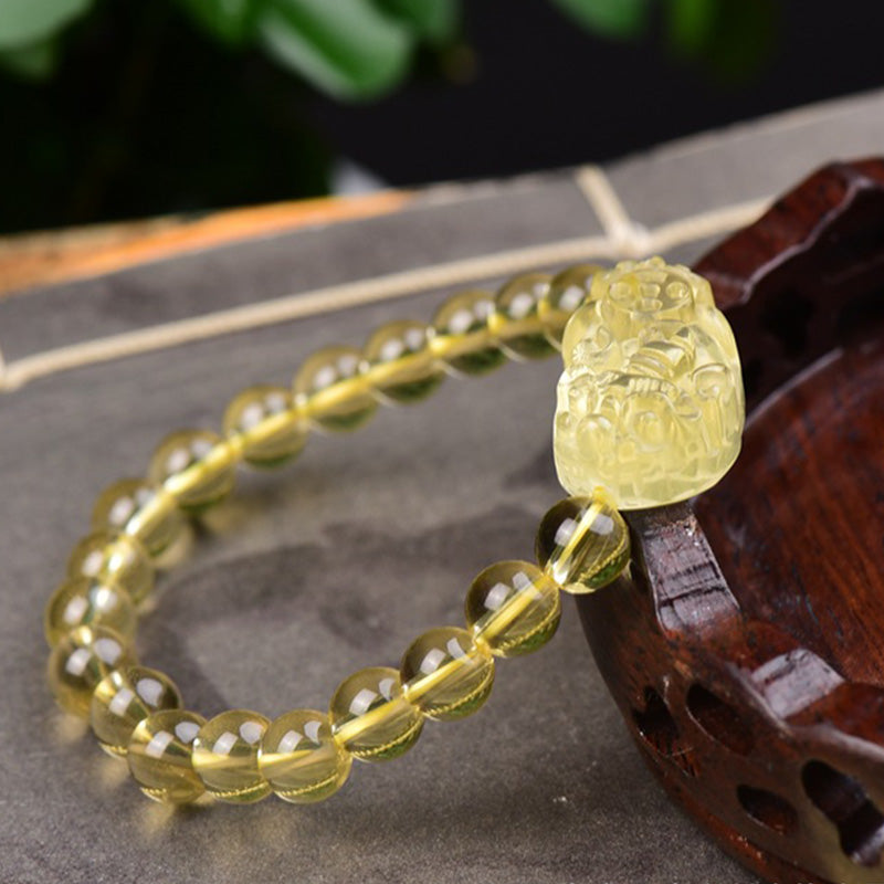Wear FengShui FengShui Citrine PiXiu Wealth Bracelet