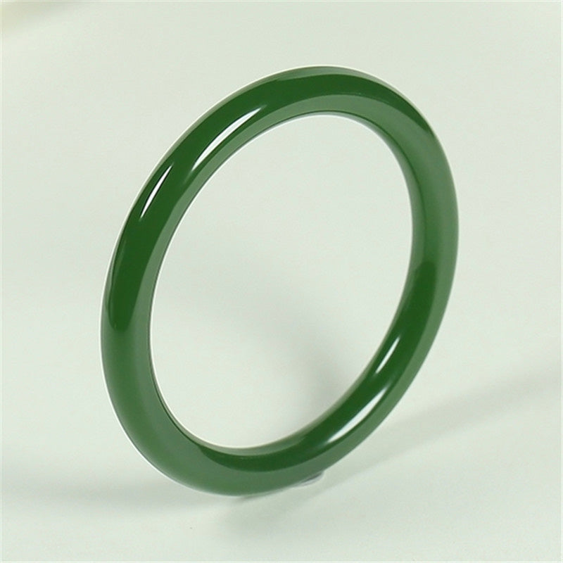 Wear FengShui Cyan Jade Longevity Blessing Bangle Bracelet