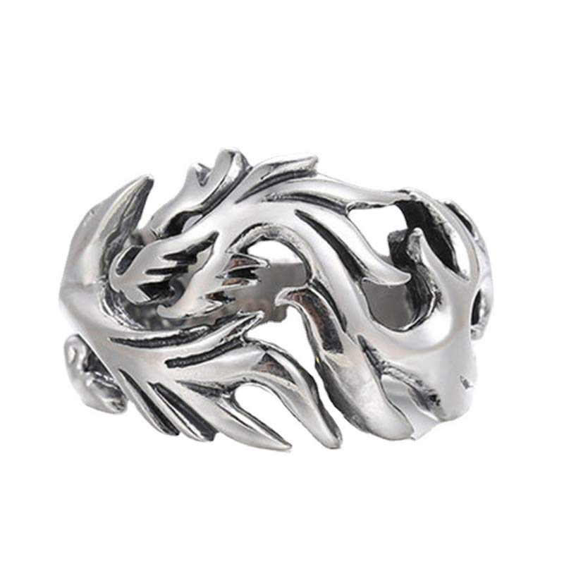 Wear FengShui Dragon Pattern Protection Strength Adjustable Ring