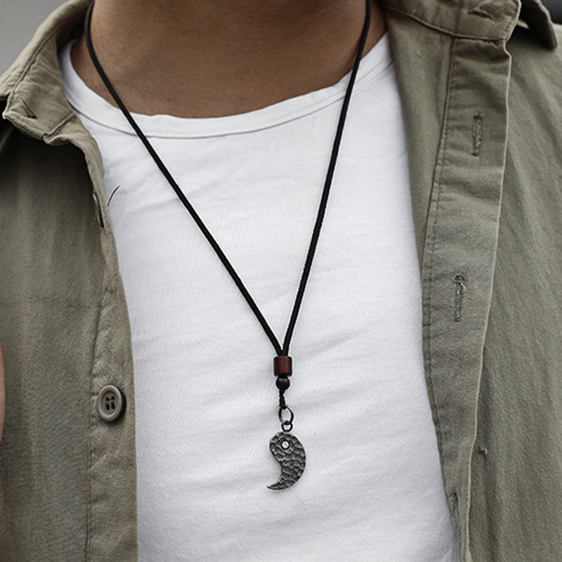 Wear FengShui 990 Sterling Silver Yin Yang Balance Harmony Necklace Pendant