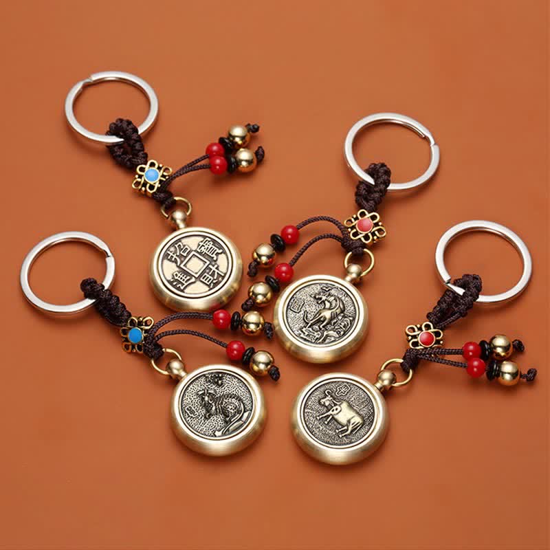 Wear FengShui 12 Chinese Zodiac Blessing Wealth Fortune Keychain